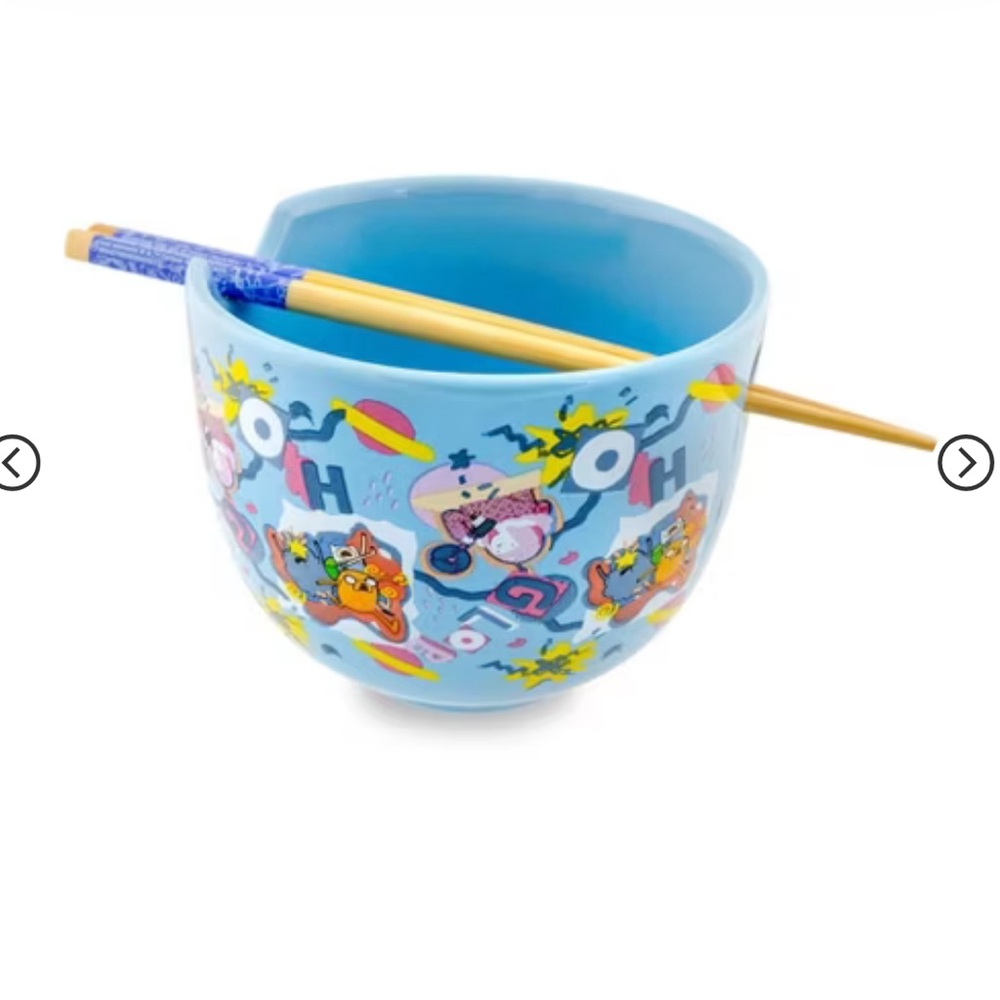 Adventure Time Toss Print 20-Ounce Ramen Bowl and Chopstick Set